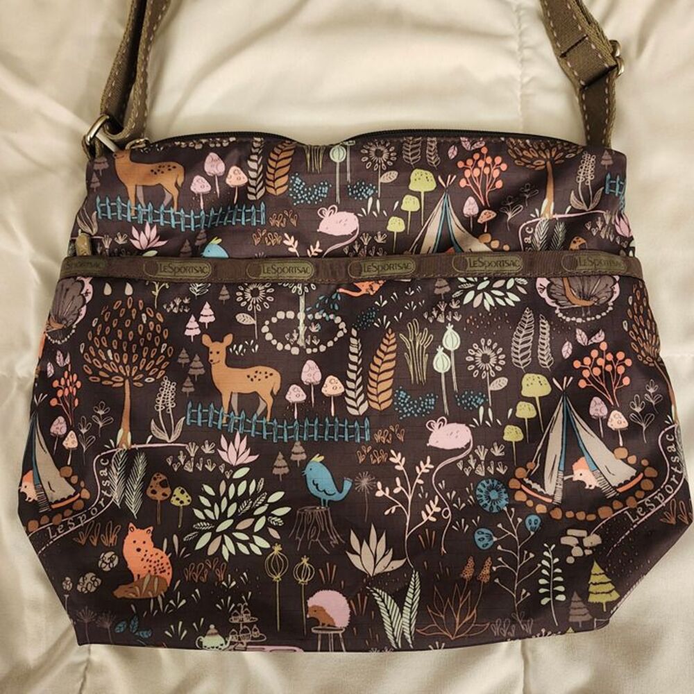 Lesportsac THISTLE CLEO Purse Bag CUTE Fox Deer Mouse Fox Hedgehog Kawaii LSS